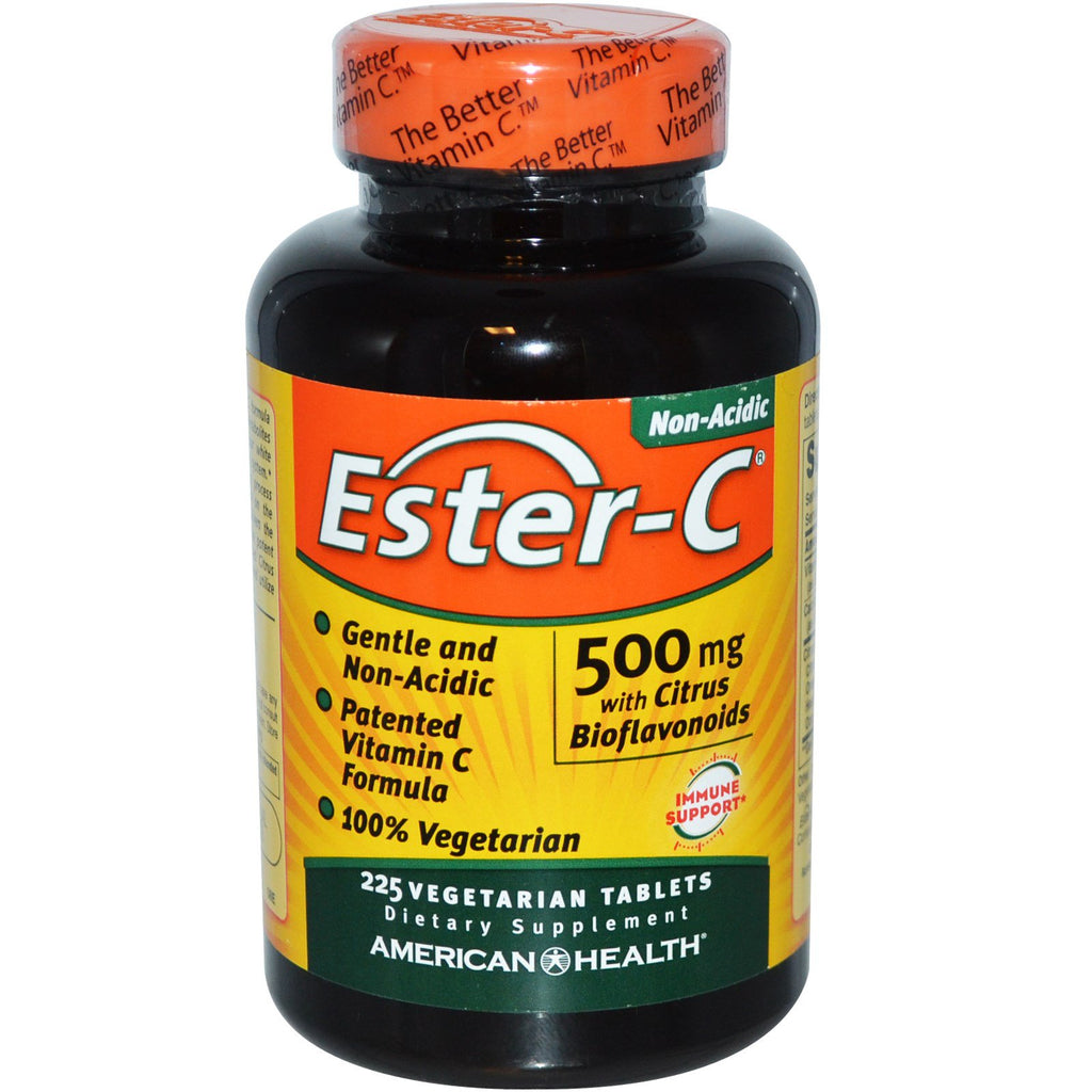 American Health, エステル-C、柑橘系バイオフラボノイド配合 500 mg、植物性タブレット 225 粒