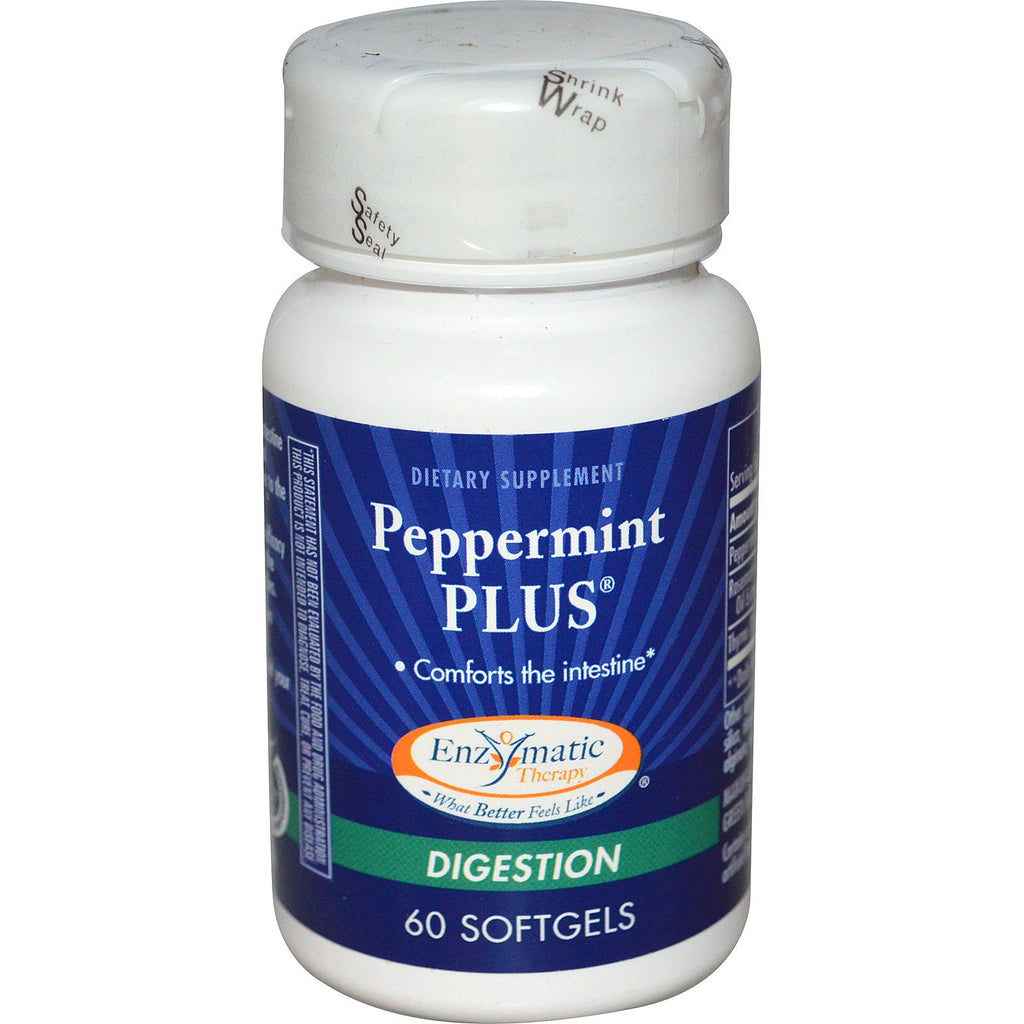 Enzymatic Therapy, Peppermint Plus, 60 Softgels