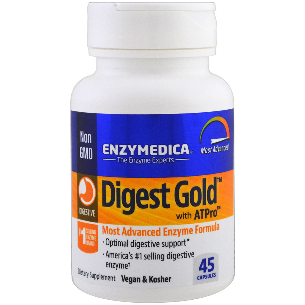Enzymedica, Digest Gold mit ATPro, 45 Kapseln