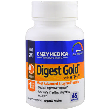 Enzymedica, Digest Gold com ATPro, 45 Cápsulas