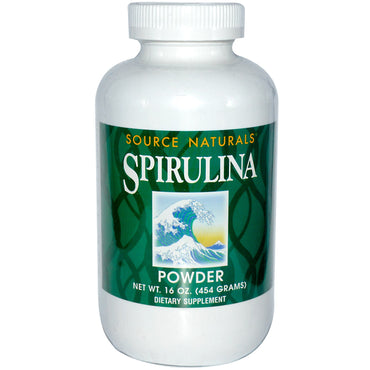 Source Naturals, Espirulina em Pó, 454 g (16 onças)