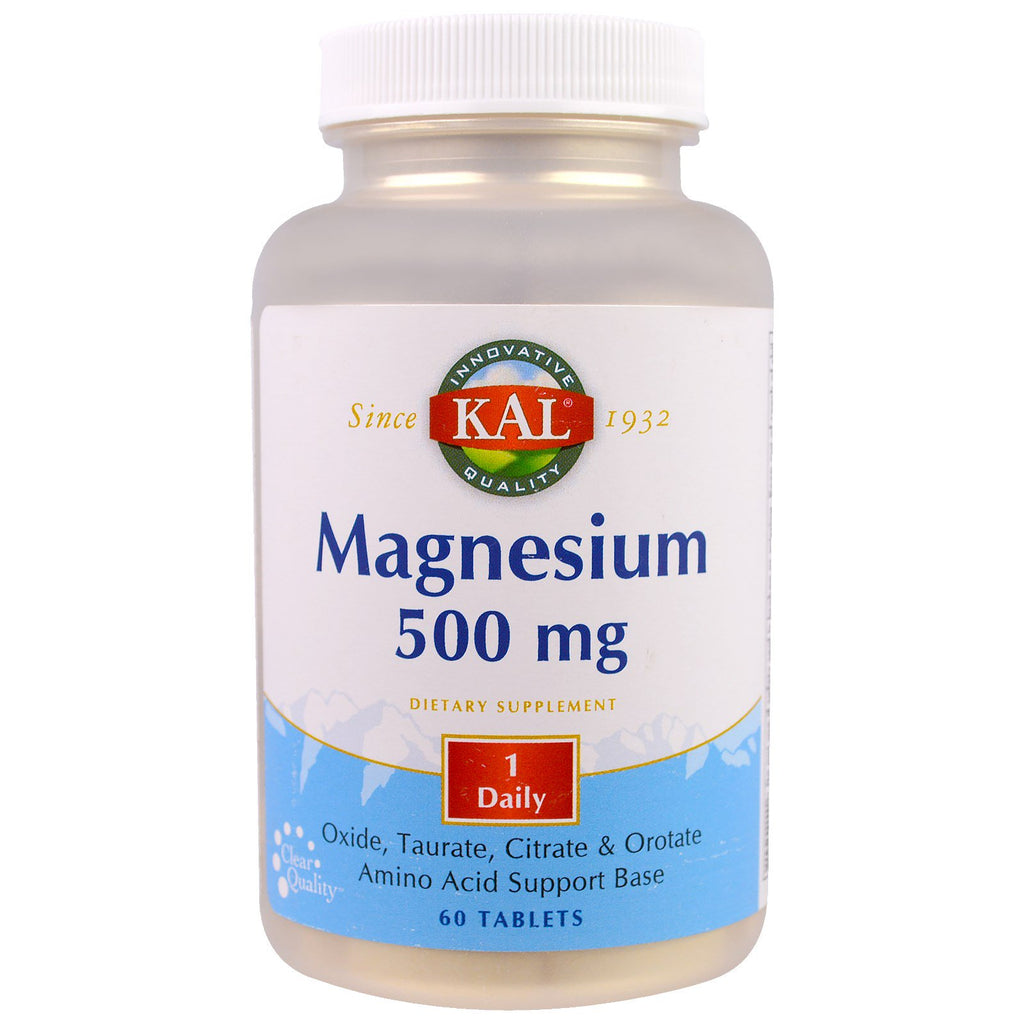 KAL, Magnesio, 500 mg, 60 tabletas