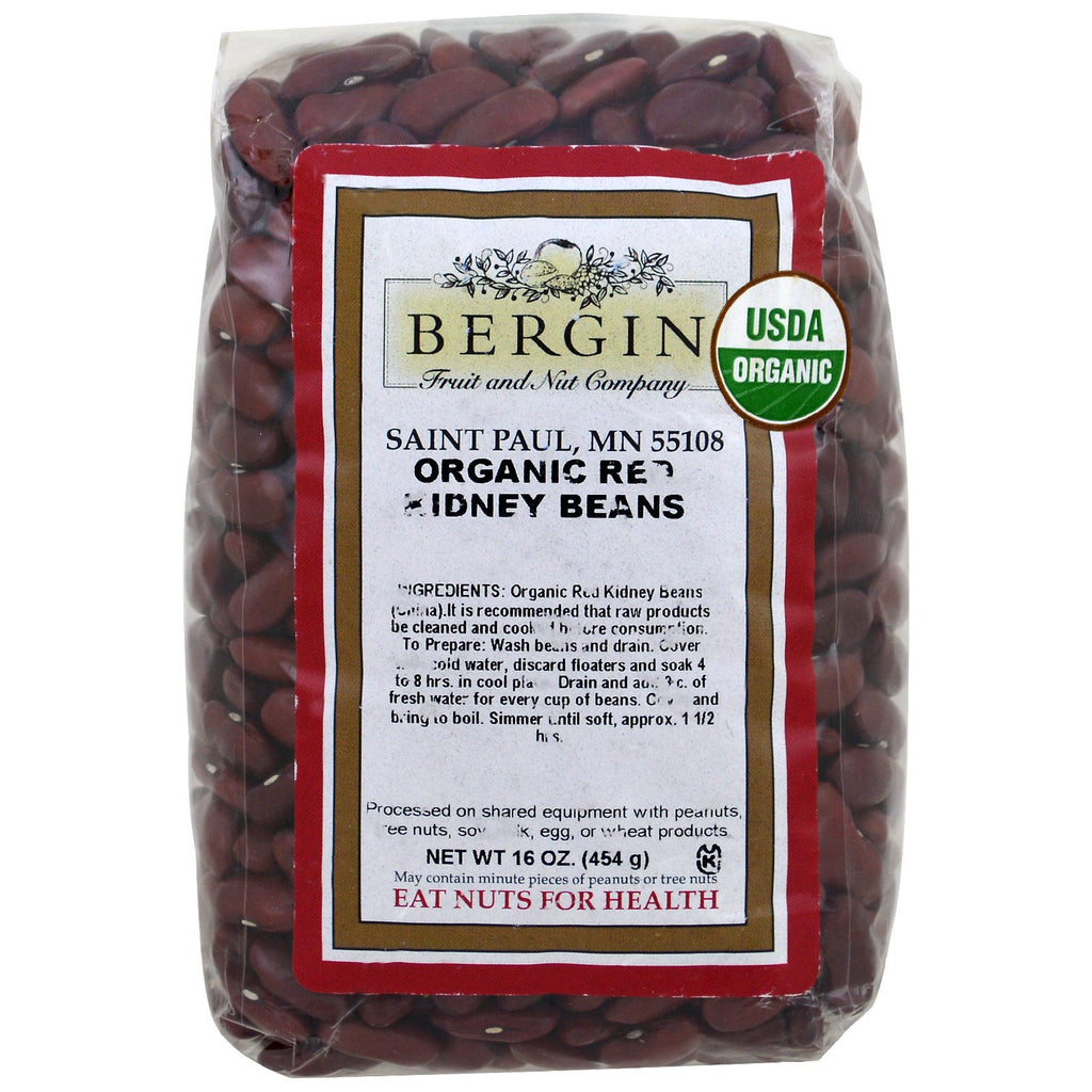 Bergin Fruit and Nut Company,  Red Kidney Beans, 16 oz (454 g)