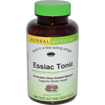 Herbs Etc., Essiac Tonic, sin alcohol, 120 cápsulas blandas de acción rápida
