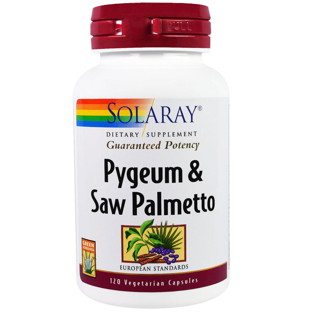 Solaray, pygeum e saw palmetto, 120 capsule vegetariane