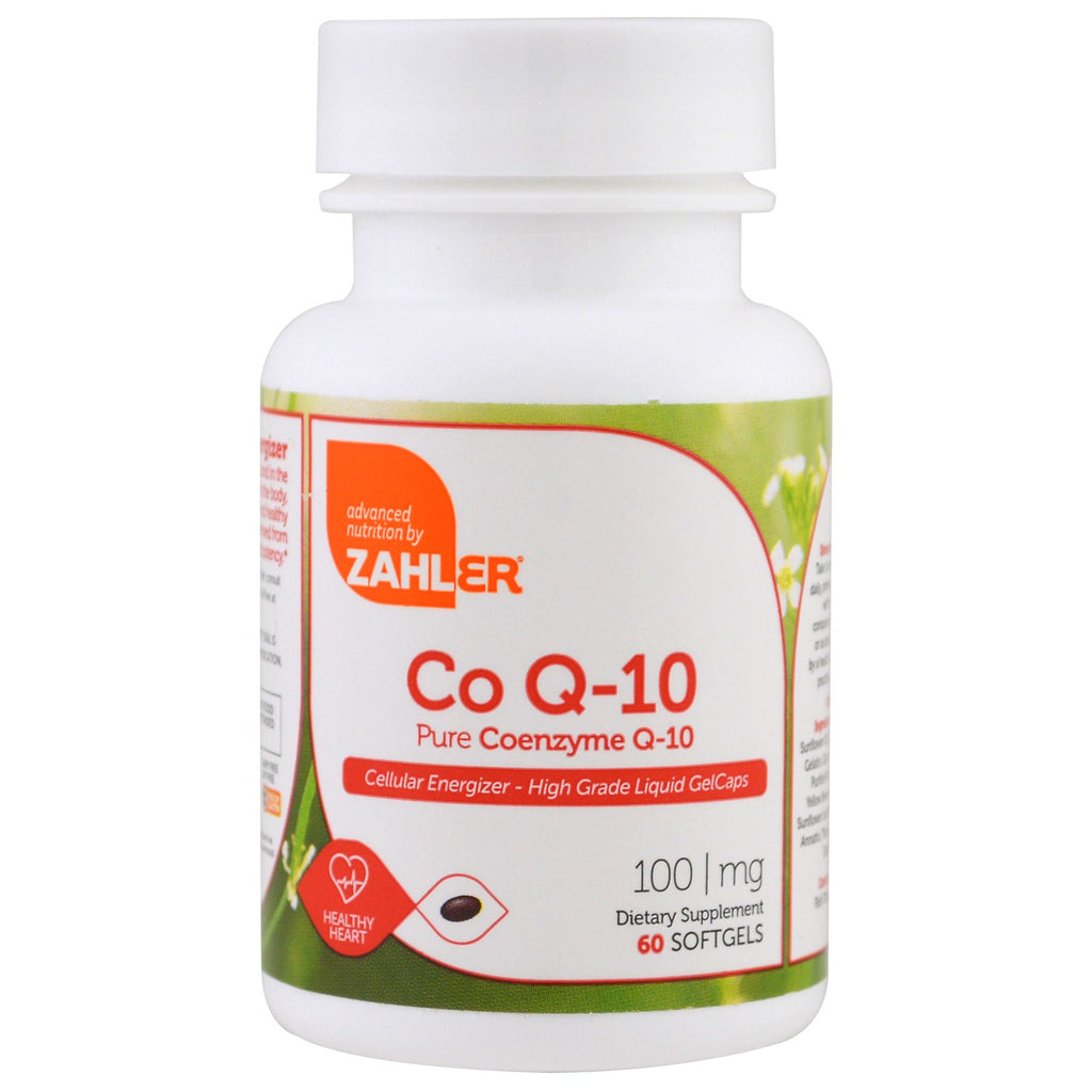 Zahler, CoQ-10, coenzimă pură Q-10, 100 mg, 60 capsule moi