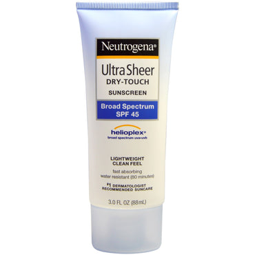 Neutrogena, Ultra Sheer Dry-Touch Suncreen, SPF 45, 3,0 fl oz (88 ml)