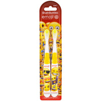 Brush Buddies, Emoji Toothbrush, Soft, 2 Pack