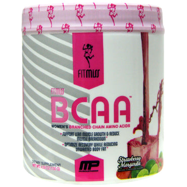 FitMiss, BCAA, aminoácidos de cadena ramificada para mujeres, Margarita de fresa, 5,6 oz (159 g)
