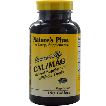 Nature's Plus, Source of Life, Cal/Mag, 180 Tablets