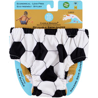 Charlie Banana, Reusable Swim Diaper, Soccer, Large, 1 Diaper