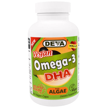 Deva, Vegano, Omega-3, DHA, 90 Cápsulas Vegetales