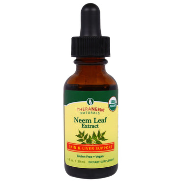 Organix South, Theraneem Naturals, Neem Leaf Extract, Skin & Liver Support, 1 fl oz (30 ml)