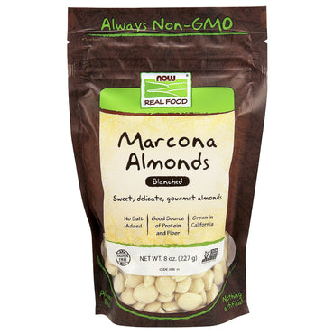Now Foods, Real Food, Marcona Almonds, Blanched, 8 oz (227 g)