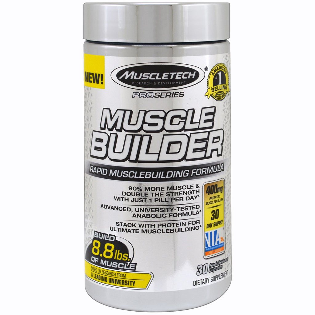 Muscletech, Pro Series, Muscle Builder, 30 capsules à libération rapide