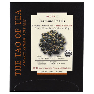 The Tao of Tea, Perlas de jazmín, 15 sobres piramidales, 30 g (1,05 oz)