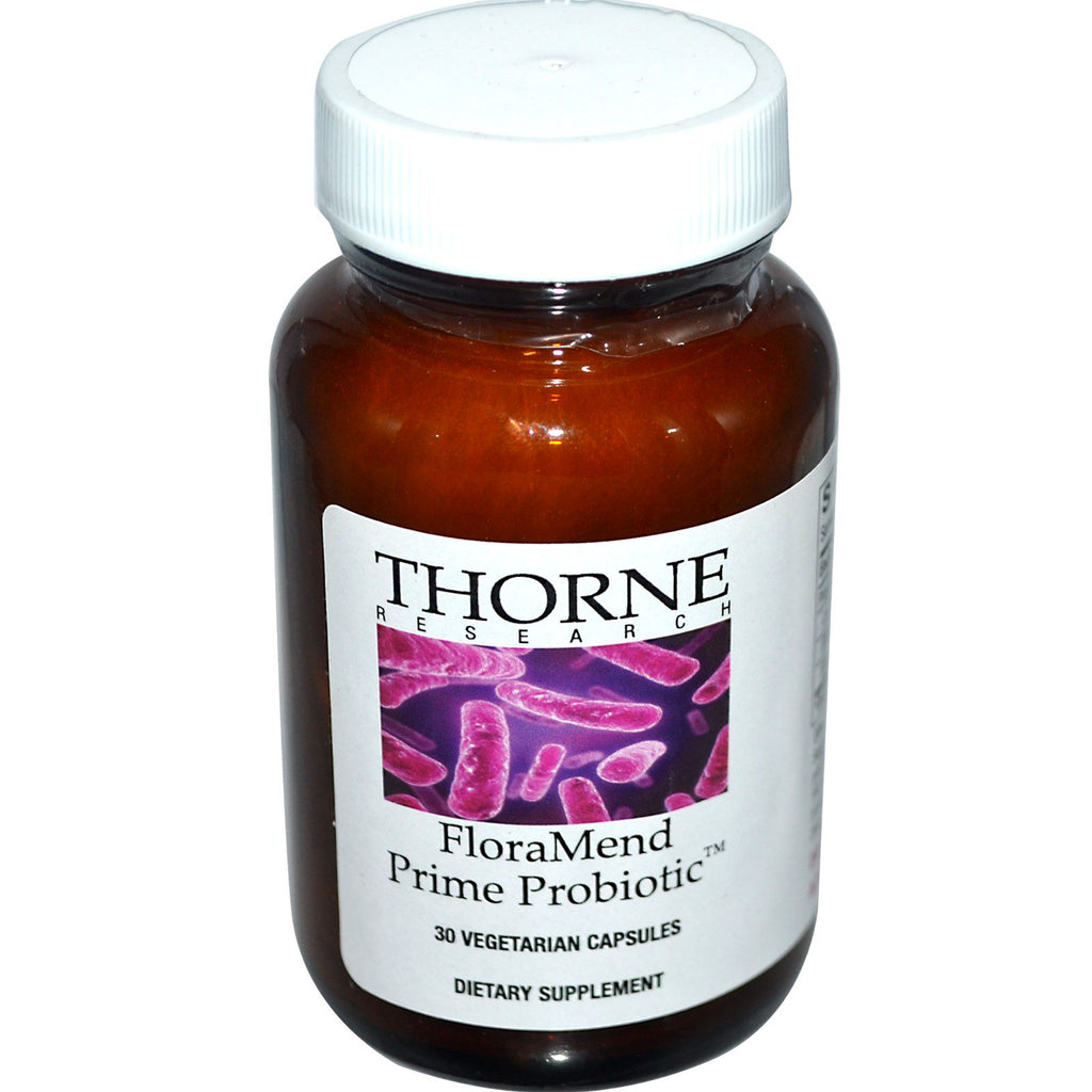 Thorne Research, Probiótico FloraMend Prime, 30 cápsulas vegetarianas
