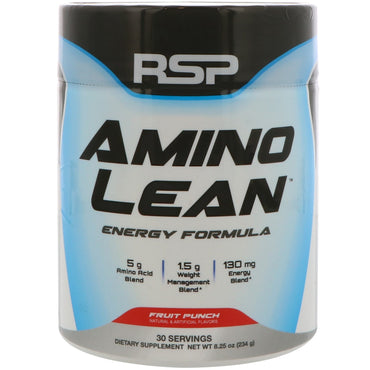 RSP Nutrition, Amino Lean Energy-formule, Fruitpunch, 8,25 oz (234 g)