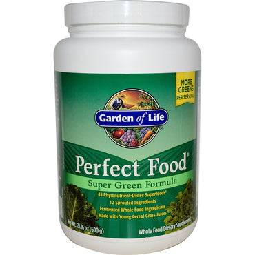 Garden of Life, Comida perfecta, Fórmula súper verde, 21,16 oz (600 g)