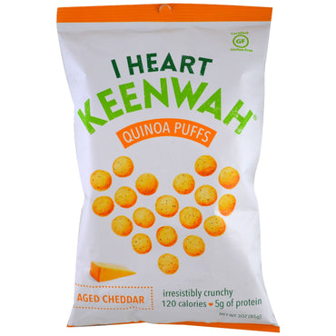 I Heart Keenwah, Folhados de Quinoa, Cheddar Envelhecido, 85 g (3 oz)