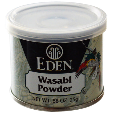 Eden Foods, Wasabi em pó, 25 g (0,88 onças)