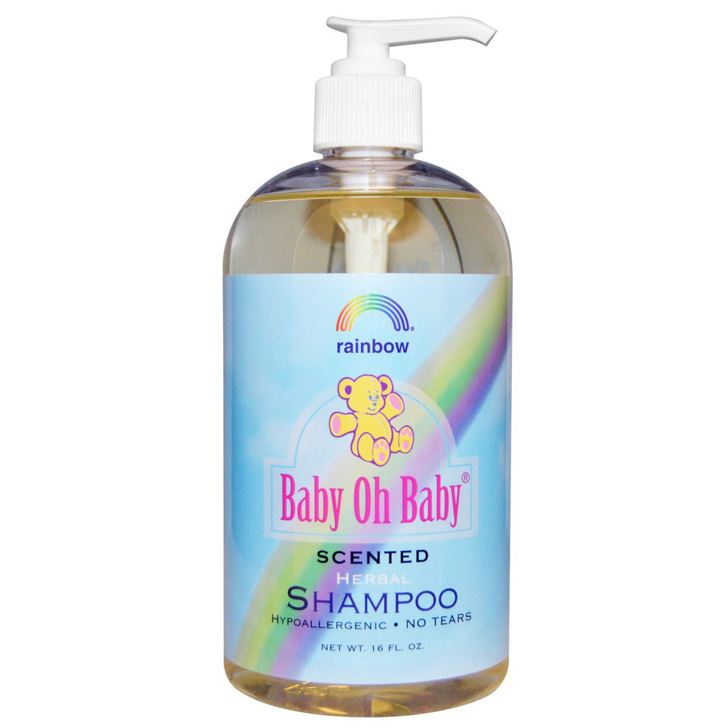 Shampoo de ervas Rainbow Research Baby Oh Baby perfumado 16 fl oz