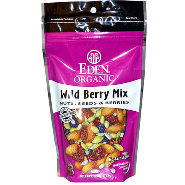 Eden Foods, mezcla de bayas silvestres, nueces, semillas y bayas, 4 oz (113 g)