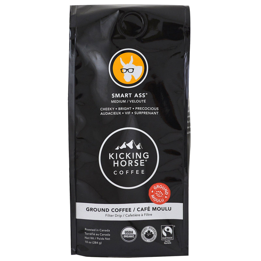 Kicking Horse, Smart Ass, medio, café molido, 10 oz (284 g)