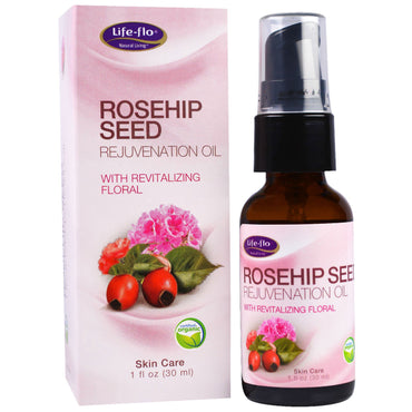 Life Flo Health, Huile de rajeunissement des graines de rose musquée avec fleurs revitalisantes, 1 fl oz (30 ml)