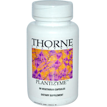 Recherche Thorne, plantizyme, 90 gélules végétariennes