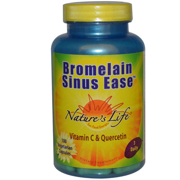 Nature's Life, Bromélaïne Sinus Ease, 100 gélules végétariennes