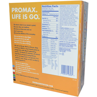 Promax Nutrition 에너지 바 너티 버터 크리스프 12개 각 2.64(75g)