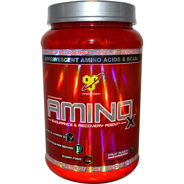 BSN, AminoX, Endurance & Recovery Agent, Koffeinfri, Fruit Punch, 2,23 lb (1,01 kg)