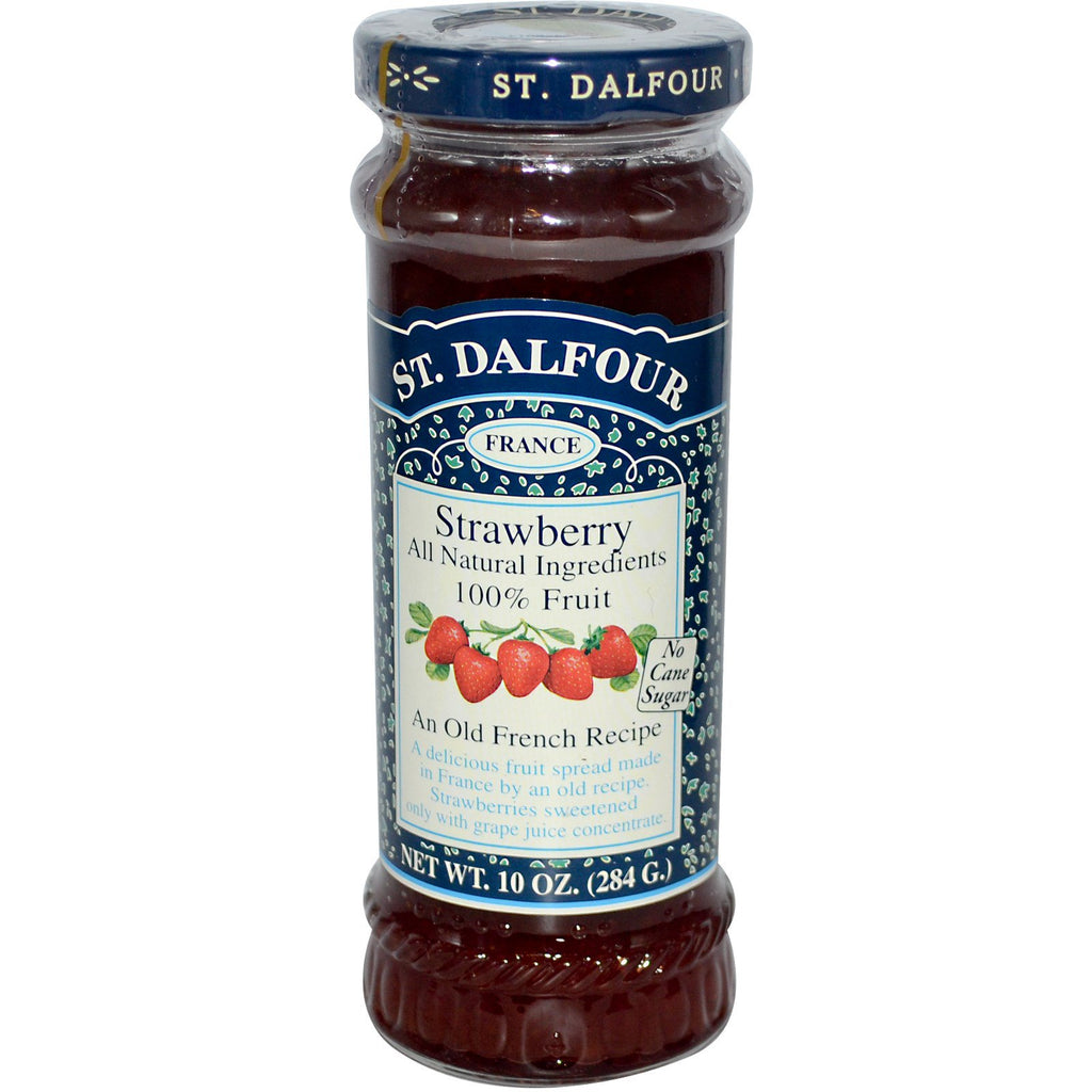 St. Dalfour, Strawberry, Deluxe Strawberry Spread, 10 oz (284 g)
