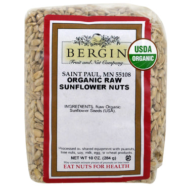 Bergin Fruit and Nut Company, rauwe zonnebloemnoten, 10 oz (284 g)