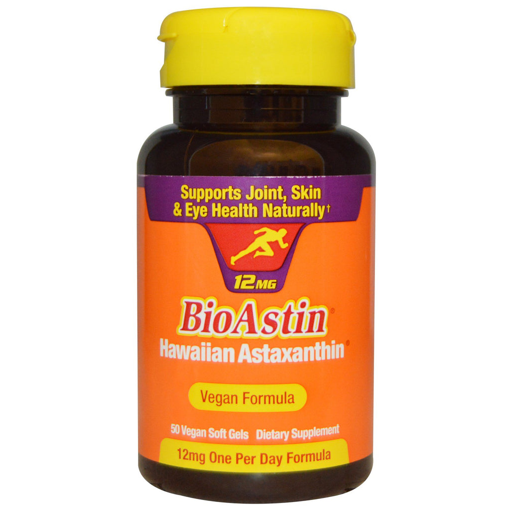 Nutrex Hawaii, BioAstin, 12 mg, 50 cápsulas blandas veganas