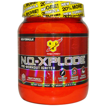 BSN, NO-Xplode, pre-workout-ontsteker, fruitpunch, 1,11 kg (2,45 lbs)