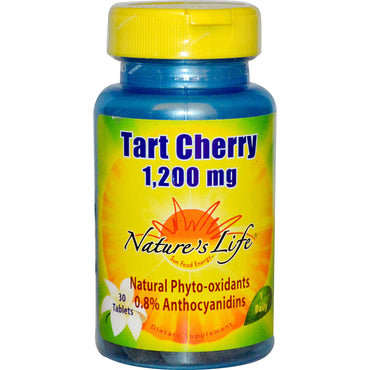 Nature's Life, Tarta de cerezas, 1200 mg, 30 tabletas