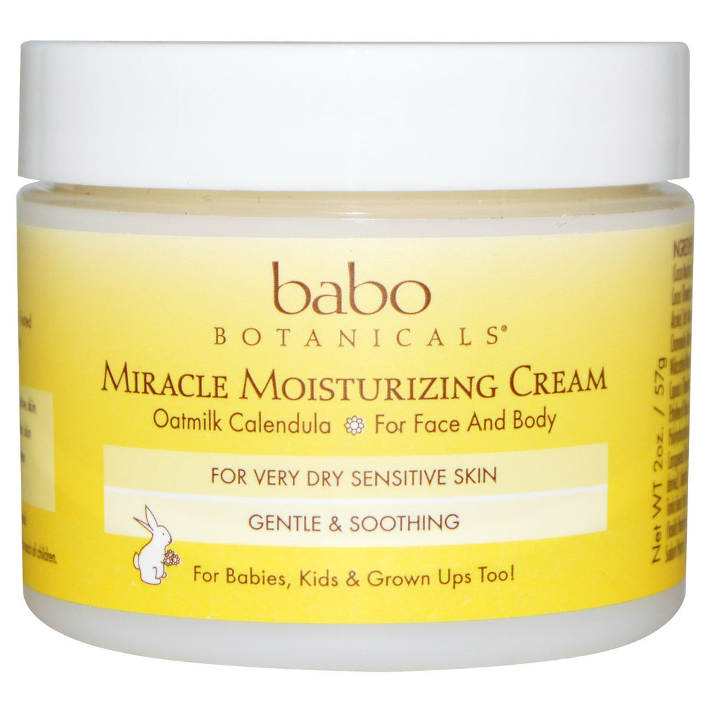Babo Botanicals, Miracle Moisturizing Cream, Hafermilch-Calendula, 2 oz (57 g)
