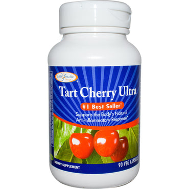 Enzymatic Therapy, Tart Cherry Ultra, 90 cápsulas vegetales