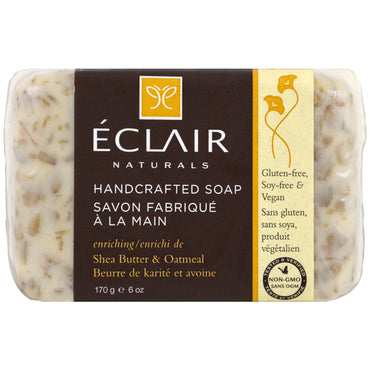 Eclair Naturals, סבון בעבודת יד, חמאת שיאה ושיבולת שועל, 6 אונקיות (170 גרם)