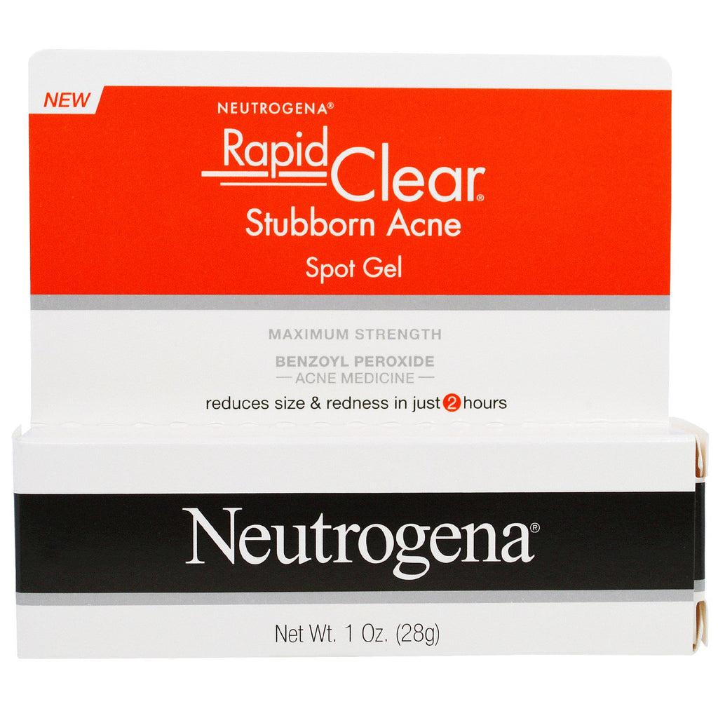 Neutrogena, Rapid Clear, Genstridig Acne Spot Gel, maksimal styrke, 1 oz (28 g)