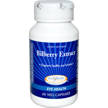 Terapia enzimática, extrato de mirtilo, saúde ocular, 60 cápsulas vegetais