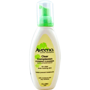Aveeno, Active Naturals, espuma de limpeza para tez clara, 180 ml (6 fl oz)
