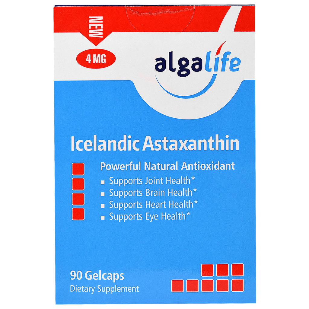 Algalife, astaxantina islandese, 4 mg, 90 capsule gel