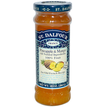 St. Dalfour, ananas e mango, crema spalmabile di frutta, 10 once (284 g)