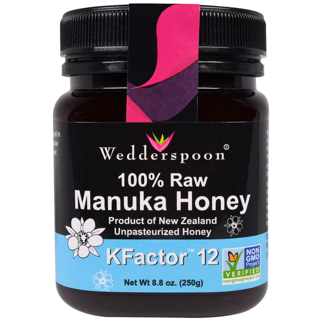 Wedderspoon, 100 % miel de Manuka brut, KFactor 12, 8,8 oz (250 g)
