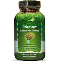 Irwin Naturals, Ginkgo Smart, Maximum Focus & Memory, 60 Liquid Soft-Gels