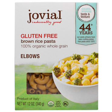 Jovial Coudes de pâtes de riz brun sans gluten 12 oz (340 g)