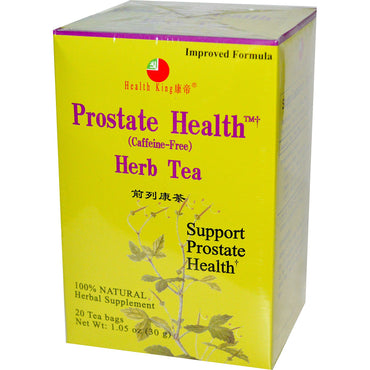 Health King, Tisane pour la santé de la prostate, sans caféine, 20 sachets de thé, 1,05 oz (30 g)
